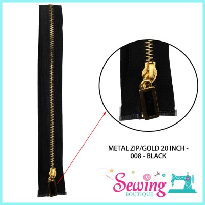 ZIP - GOLD METAL ZIP (008)
